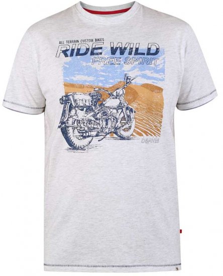 D555 LANGDON Printed T-Shirt - Koszulki - T-shirty meskie Duże Rozmiary - 2XL-14XL