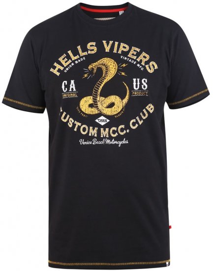 D555 WOOTON Printed T-Shirt - Koszulki - T-shirty meskie Duże Rozmiary - 2XL-14XL