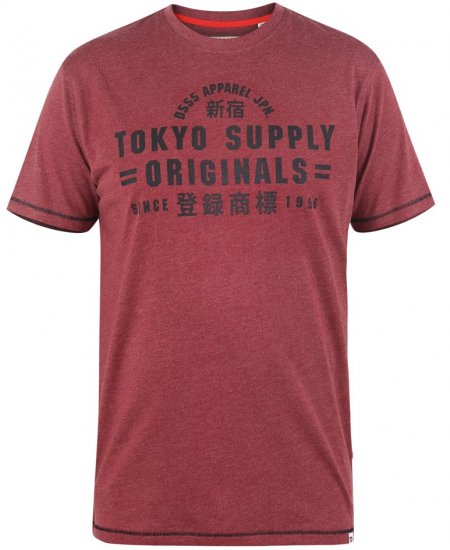 D555 LINTON Printed T-Shirt - Koszulki - T-shirty meskie Duże Rozmiary - 2XL-14XL