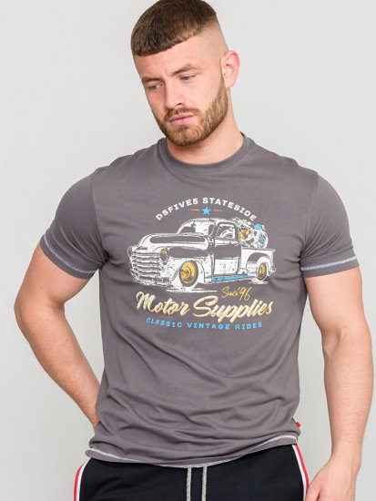 D555 BARMING Printed T-Shirt - Koszulki - T-shirty meskie Duże Rozmiary - 2XL-14XL