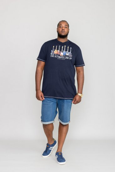 D555 PICKEMHAM Printed T-Shirt - Koszulki - T-shirty meskie Duże Rozmiary - 2XL-14XL