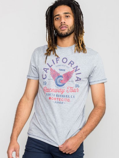 D555 BARTON Printed T-Shirt - Koszulki - T-shirty meskie Duże Rozmiary - 2XL-14XL