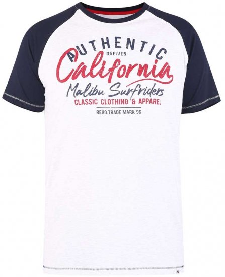 D555 SPARROW Printed T-Shirt - Koszulki - T-shirty meskie Duże Rozmiary - 2XL-14XL