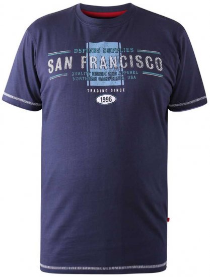 D555 WANSTEAD San Francisco T-Shirt - Koszulki - T-shirty meskie Duże Rozmiary - 2XL-14XL