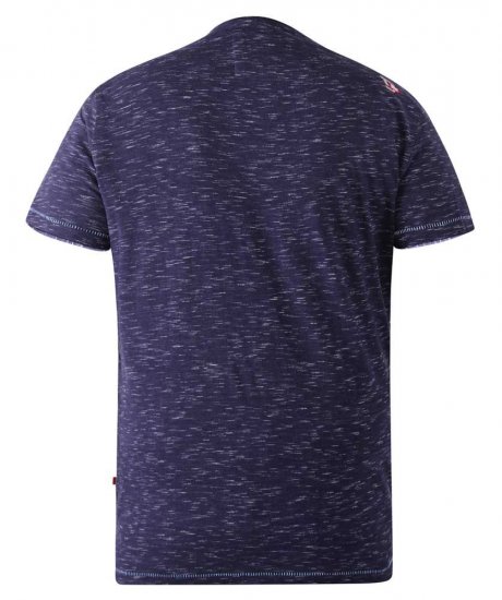 D555 Warner Guitar Printed T-Shirt Navy - Koszulki - T-shirty meskie Duże Rozmiary - 2XL-14XL