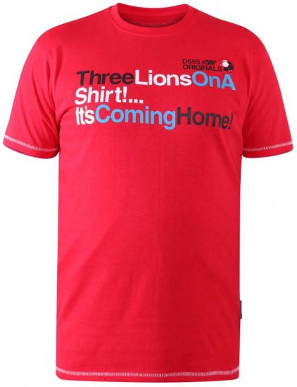D555 LIONS England T-shirt - Koszulki - T-shirty meskie Duże Rozmiary - 2XL-14XL