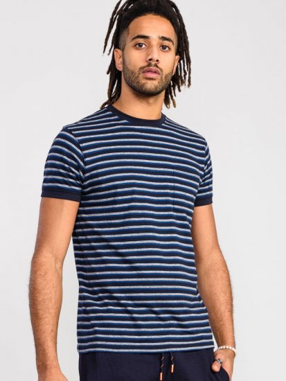D555 Beamont Jacquard Stripe T-Shirt - Koszulki - T-shirty meskie Duże Rozmiary - 2XL-14XL