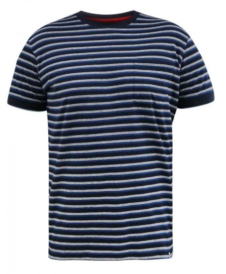 D555 Beamont Jacquard Stripe T-Shirt - Koszulki - T-shirty meskie Duże Rozmiary - 2XL-14XL