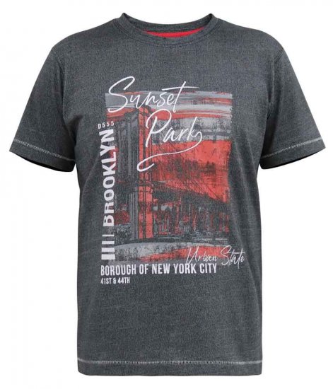 D555 Bramfield Sunset Park Brooklyn Printed T-Shirt - Koszulki - T-shirty meskie Duże Rozmiary - 2XL-14XL