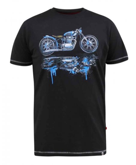 D555 Fritton Bike With Shadow And Drips Printed T-Shirt - Koszulki - T-shirty meskie Duże Rozmiary - 2XL-14XL