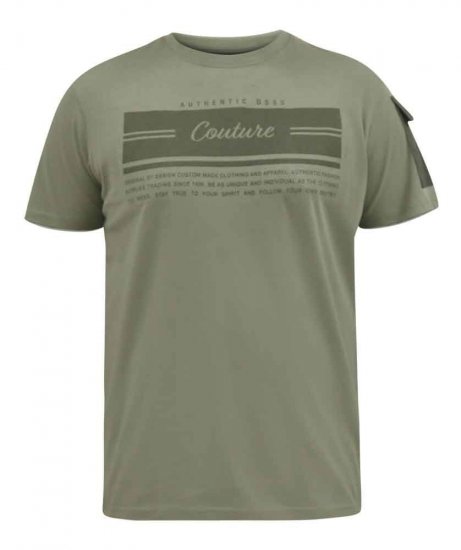 D555 Yarwell Printed T-Shirt With Sleeve Pocket - Koszulki - T-shirty meskie Duże Rozmiary - 2XL-14XL