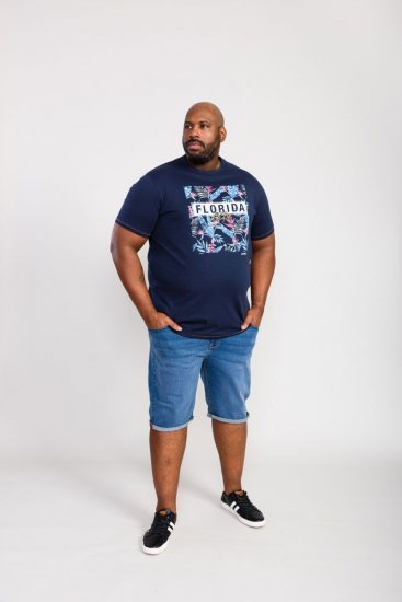 D555 Prestwick Florida Floral Printed T-Shirt - Koszulki - T-shirty meskie Duże Rozmiary - 2XL-14XL