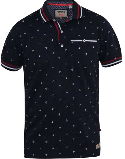 D555 SWINDON Print Polo Shirt - Koszulki polo - Koszulki Polo 2XL-8XL
