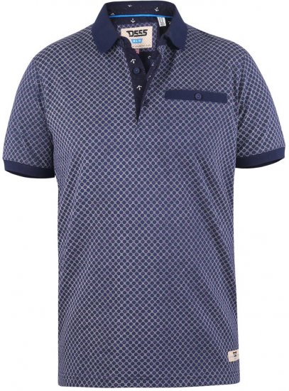 D555 AXFORD Print Polo Shirt - Koszulki polo - Koszulki Polo 2XL-8XL