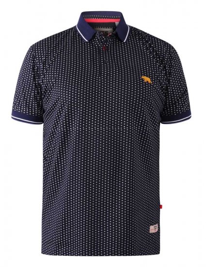 D555 Battersea Polo Shirt With Chest Embroidery Navy - Koszulki polo - Koszulki Polo 2XL-8XL