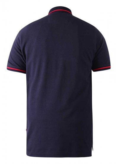 D555 Sloane Polo Shirt With Chest Embroidery Navy - Koszulki polo - Koszulki Polo 2XL-8XL