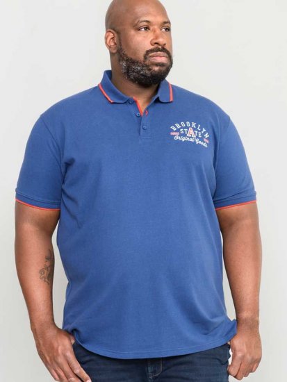 D555 Canning Chest Embroidery Polo Shirt Denim - Koszulki polo - Koszulki Polo 2XL-8XL