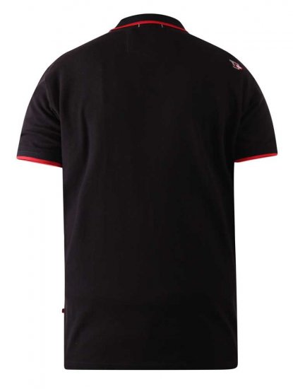 D555 Canning Chest Embroidery Polo Shirt Black - Koszulki polo - Koszulki Polo 2XL-8XL