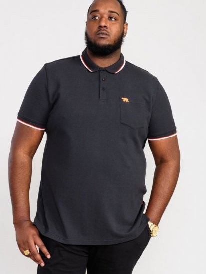 D555 Kirby Birdseye Pique Polo Black - Koszulki polo - Koszulki Polo 2XL-8XL