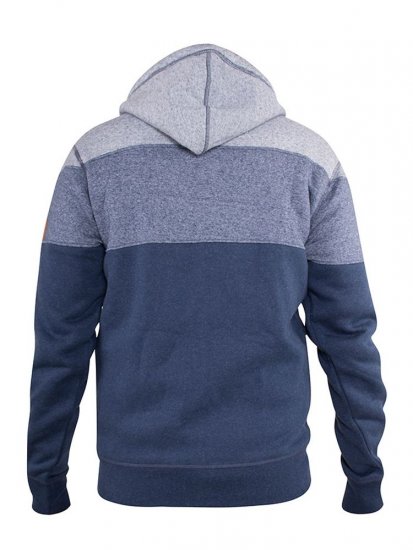 D555 Columbus Cut And Sew Panelled Zip Through Hoody Blue - Bluzy & bluzy z kapturem - Bluzy & Bluzy z kapturem 2XL-12XL