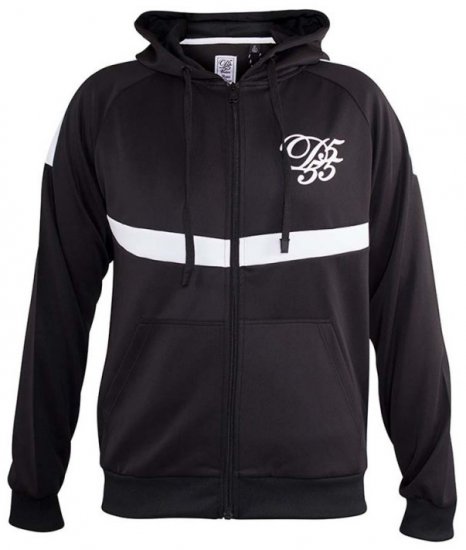 D555 Bristol Couture Zip Through Hoody Black - Bluzy & bluzy z kapturem - Bluzy & Bluzy z kapturem 2XL-12XL