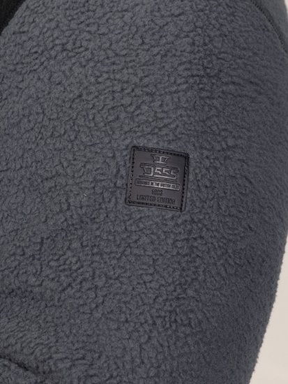 D555 Daly Quarter Zip Fleece Sweatshirt Czarny/Szary - Bluzy & bluzy z kapturem - Bluzy & Bluzy z kapturem 2XL-12XL
