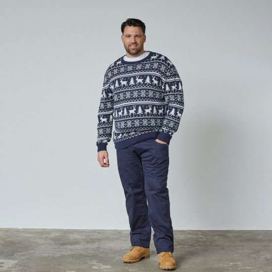 North Latitude 63144 Fjell Reindeer Knit Granatowy - Bluzy & bluzy z kapturem - Bluzy & Bluzy z kapturem 2XL-12XL