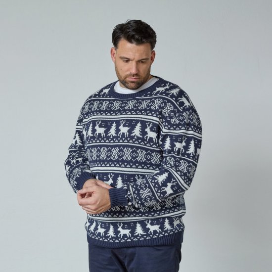 North Latitude 63144 Fjell Reindeer Knit Granatowy - Bluzy & bluzy z kapturem - Bluzy & Bluzy z kapturem 2XL-12XL
