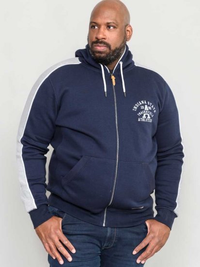 D555 Eaton Full Zip Hoodie Navy - Bluzy & bluzy z kapturem - Bluzy & Bluzy z kapturem 2XL-12XL