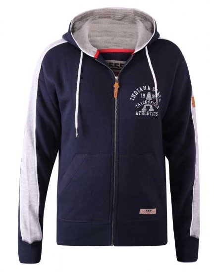 D555 Eaton Full Zip Hoodie Navy - Bluzy & bluzy z kapturem - Bluzy & Bluzy z kapturem 2XL-12XL