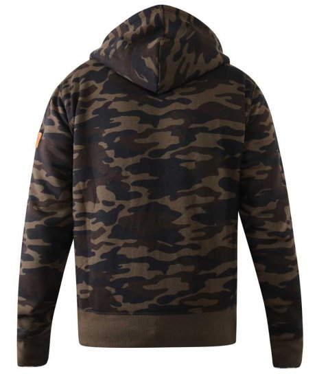 D555 Regent AOP Camo Zip Through Hoody - Bluzy & bluzy z kapturem - Bluzy & Bluzy z kapturem 2XL-12XL