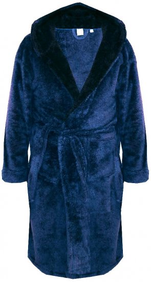 D555 Newquay Bathrobe Navy - Bielizna & stroje kąpielowe - Bielizna & Stroje kąpielowe 2XL-8XL