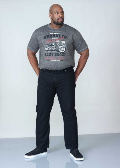 Duke Balfour Relaxed Comfort Fit Stretch Jeans With Elasticated Waist Black - Dżinsy & spodnie - Dżinsy i Spodnie - W40-W70