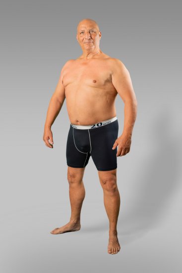 20 Nodi Stretch Cotton Boxer with Medium Leg Blue - Bielizna & stroje kąpielowe - Bielizna & Stroje kąpielowe 2XL-8XL