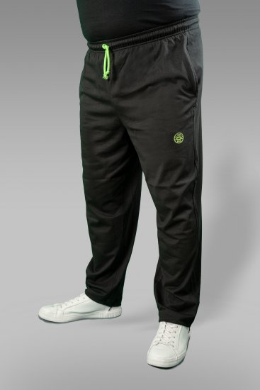 20 Nodi Long Leg Sports Pants in Combed Cotton Jersey Black - Dresy & spodenki dresowe - Dresy & Spodnie Dresowe 2XL-12XL
