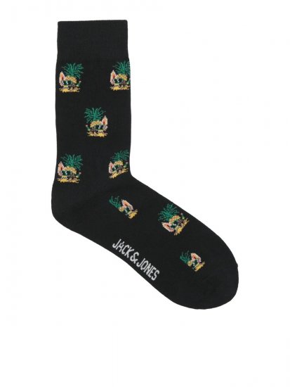 Jack & Jones Pineapple Skulls Skarpety Czarna 3-pack - Bielizna & stroje kąpielowe - Bielizna & Stroje kąpielowe 2XL-8XL