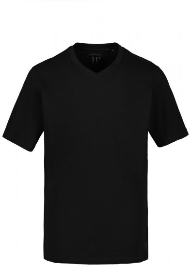 JP1880 702415 Koszulka z dekoltem w serek Czarna - Koszulki - T-shirty meskie Duże Rozmiary - 2XL-14XL