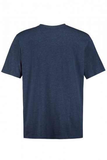 JP1880 702415 Koszulka z dekoltem w serek Średnio niebieska melanż - Koszulki - T-shirty meskie Duże Rozmiary - 2XL-14XL