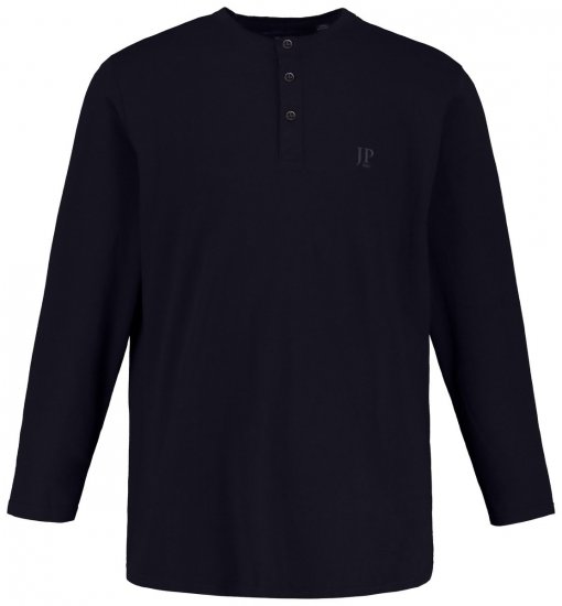 JP1880 702555 Koszulka Henley z długim rękawem Granatowa - Koszulki - T-shirty meskie Duże Rozmiary - 2XL-14XL
