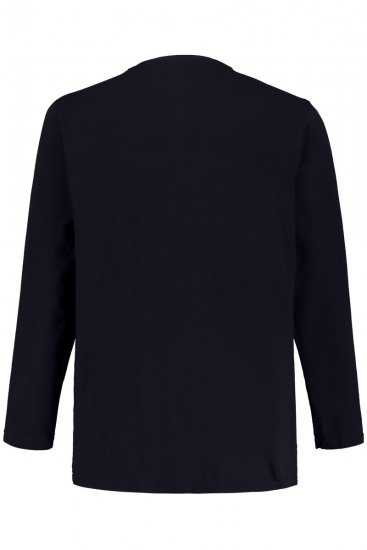 JP1880 702555 Koszulka Henley z długim rękawem Granatowa - Koszulki - T-shirty meskie Duże Rozmiary - 2XL-14XL