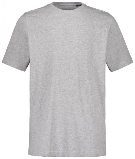 JP1880 702558 Koszulka z okrągłym dekoltem Szara melanż - Koszulki - T-shirty meskie Duże Rozmiary - 2XL-14XL
