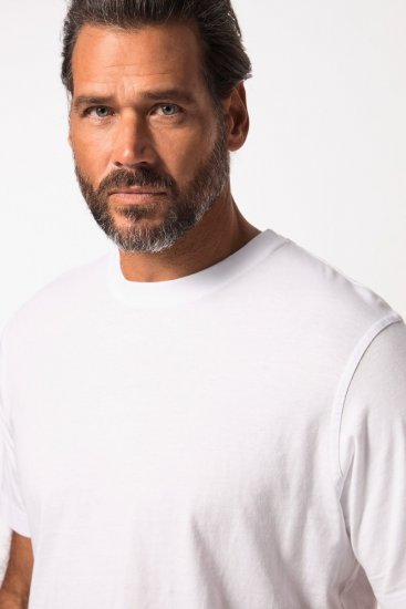 JP1880 702558 Koszulka z okrągłym dekoltem Biała - Koszulki - T-shirty meskie Duże Rozmiary - 2XL-14XL