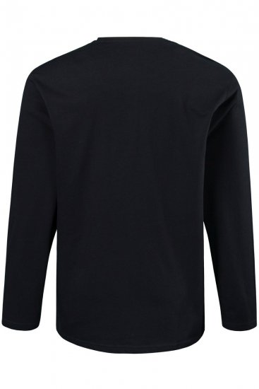 JP1880 702559 Koszulka z długim rękawem Czarna - Koszulki - T-shirty meskie Duże Rozmiary - 2XL-14XL