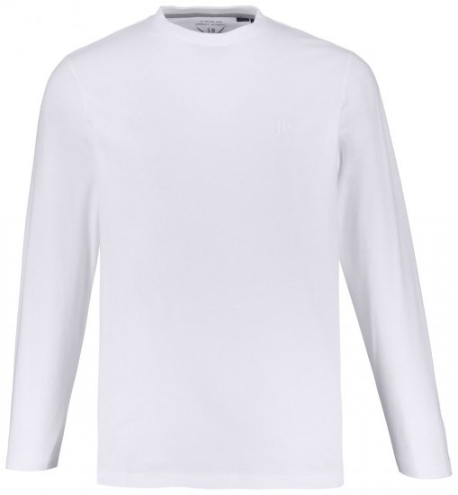 JP1880 702559 Koszulka z długim rękawem Biała - Koszulki - T-shirty meskie Duże Rozmiary - 2XL-14XL