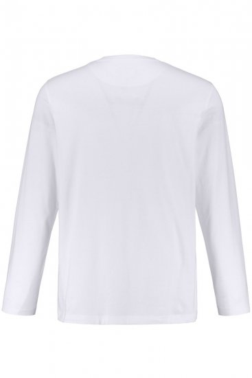 JP1880 702559 Koszulka z długim rękawem Biała - Koszulki - T-shirty meskie Duże Rozmiary - 2XL-14XL