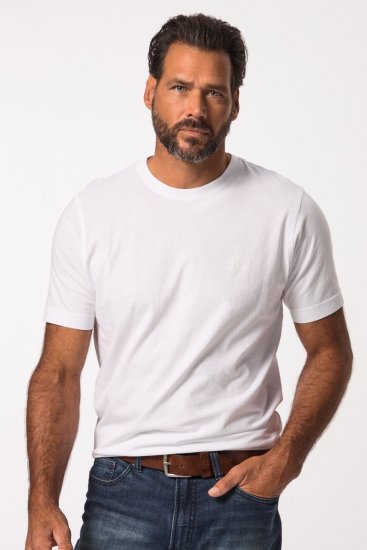JP1880 702637 Koszulka z okrągłym dekoltem 2-pak Biała - Koszulki - T-shirty meskie Duże Rozmiary - 2XL-14XL