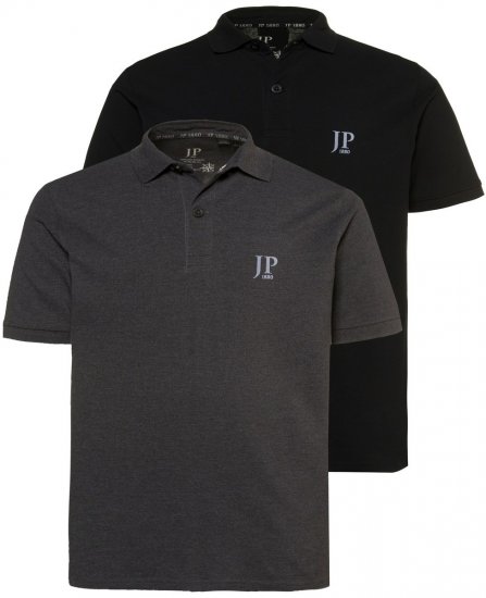 JP1880 704317 Koszulka polo 2-pak Ciemnoszara - Koszulki polo - Koszulki Polo 2XL-8XL