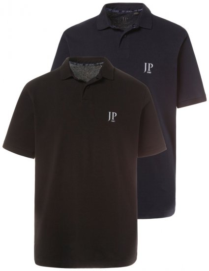 JP1880 704317 Koszulka polo 2-pak Czarna/Granatowa - Koszulki polo - Koszulki Polo 2XL-8XL