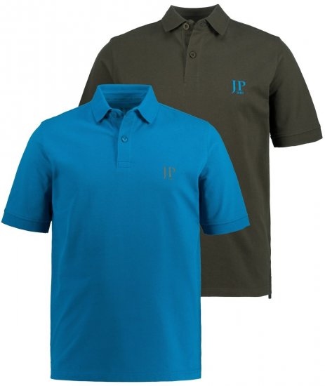 JP1880 704317 Koszulka polo 2-pak Turkusowa/Oliwkowa - Koszulki polo - Koszulki Polo 2XL-8XL