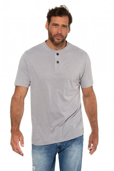 JP1880 708420 Koszulka Henley 2-pak Szara melanż - Koszulki - T-shirty meskie Duże Rozmiary - 2XL-14XL